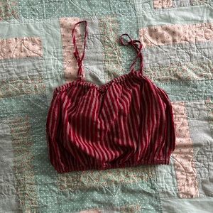 Red American Eagle crop top